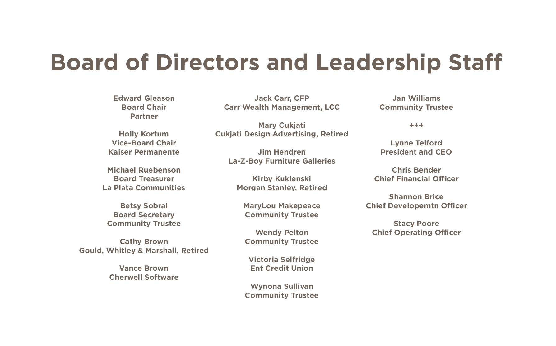 Board Of Directors And Leadership Web Image