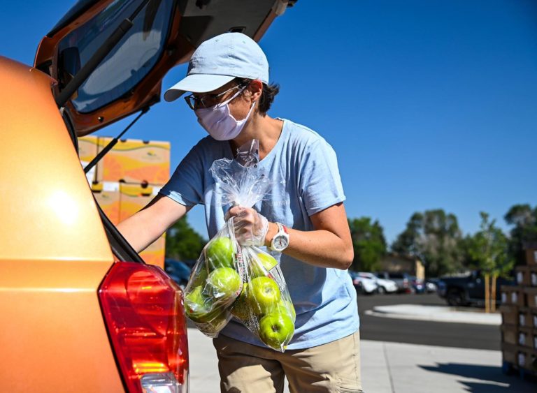 Our dedicated volunteers make food distributions possible.