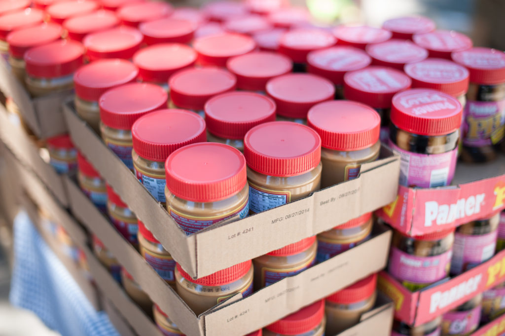 Palette of peanut butter